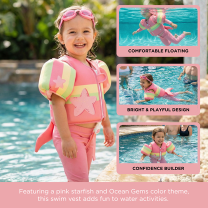 Floating Jackets with Sleeves for pool or Beach | 1-3 Years | Ocean Gems