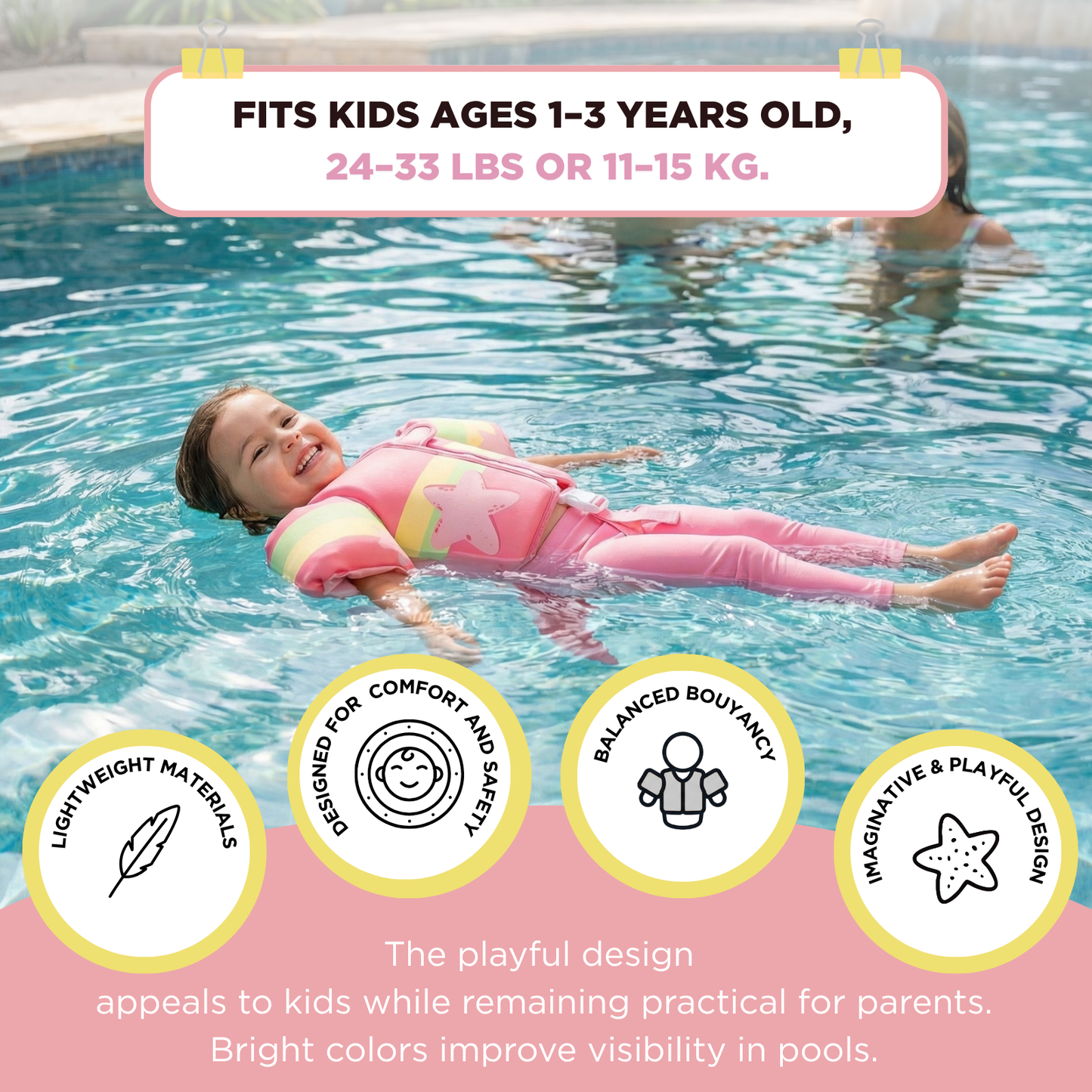 Floating Jackets with Sleeves for pool or Beach | 1-3 Years | Ocean Gems
