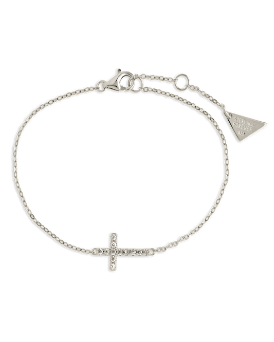Sterling Silver Kinsey Luxe Cross Accent Bracelet
