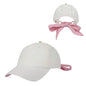 Big Bow Energy Hat (White & Pink)