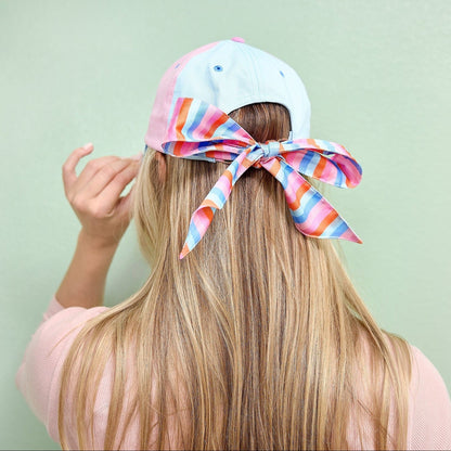 Big Bow Energy Hat (Striped)
