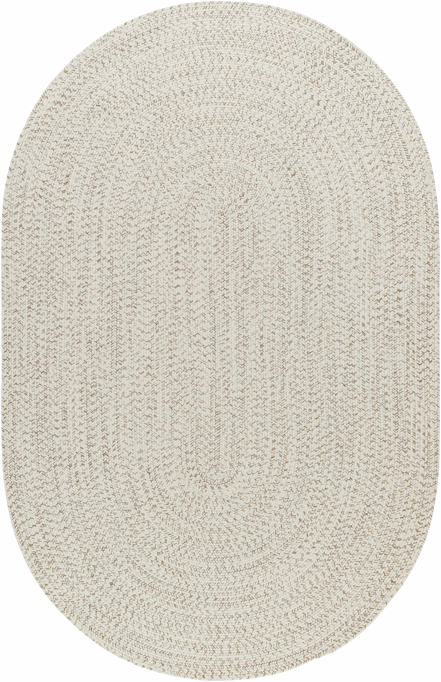 Beige Braided Faux Jute Outdoor Rug