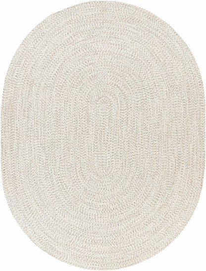 Beige Braided Faux Jute Outdoor Rug