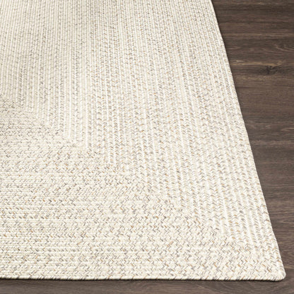 Beige Braided Faux Jute Outdoor Rug