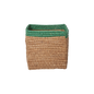 Small Square Raffia Storage Basket - Tea