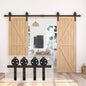 Big Spoke Wheel Roller Sliding Barn Door Hardware Kit (No Door)