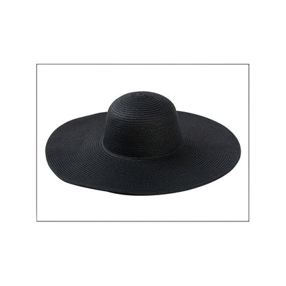 Women's Solid Floppy Straw Sun Hat