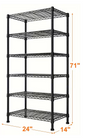 3/4/5/6/7/8 Tier Storage Shelves-Adjustable Wire Shelving Rack-Multi Sizes