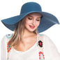 Women's Solid Floppy Straw Sun Hat