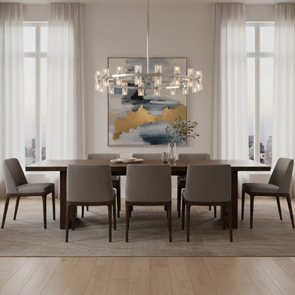 Brach Crystal Shades Round Chandelier