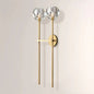 Faceted Crystal Brass Wall Sconce