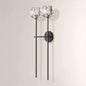 Faceted Crystal Brass Wall Sconce