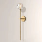 Faceted Crystal Brass Wall Sconce