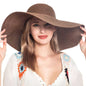 Women's Solid Floppy Straw Sun Hat