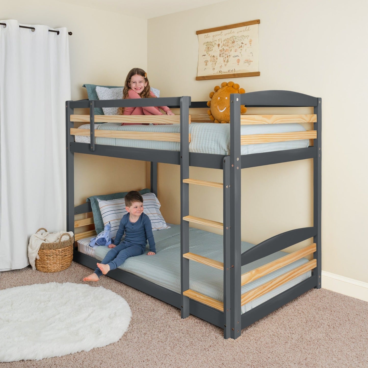 Solid Wood Kids Bunk Bed