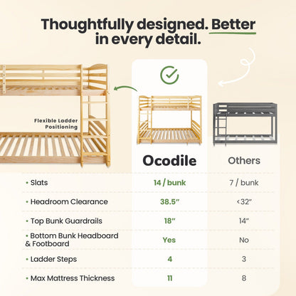 Solid Wood Kids Bunk Bed