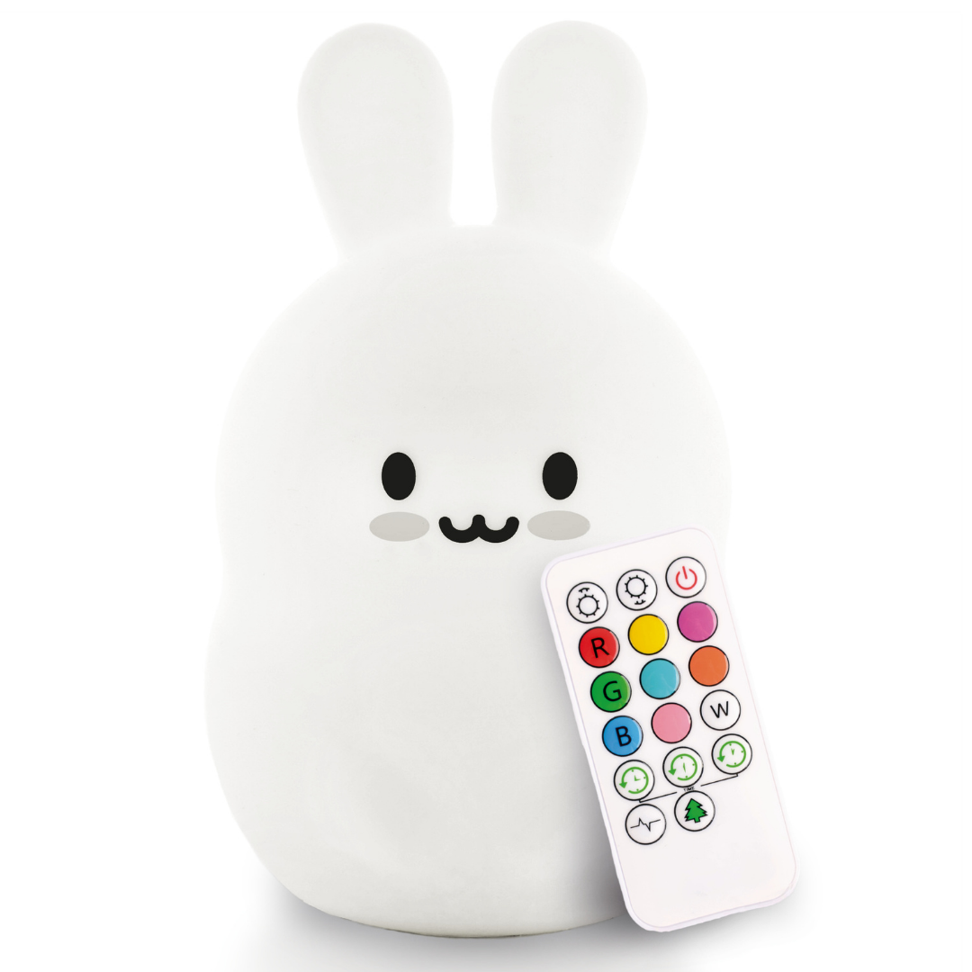 LumiPets® Bunny Night Light for Kids - Silicone Rabbit Nursery Lamp