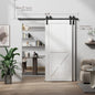 Bypass Sliding Barn Door Hardware Kit Basic J Pulley (No Door)
