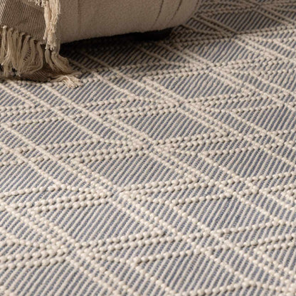 Ramsbury Denim Blue Wool Rug