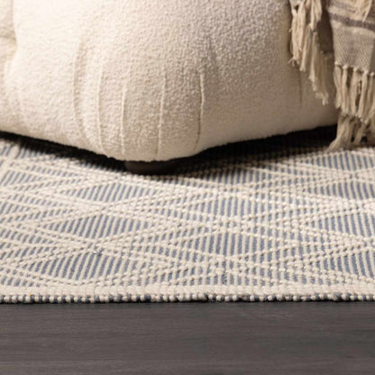 Ramsbury Denim Blue Wool Rug