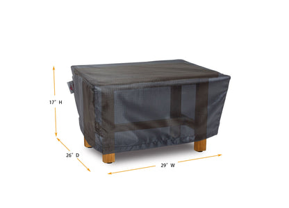 Ottoman Cover Rectangle - 29" W x 26" D x 17" H Gold