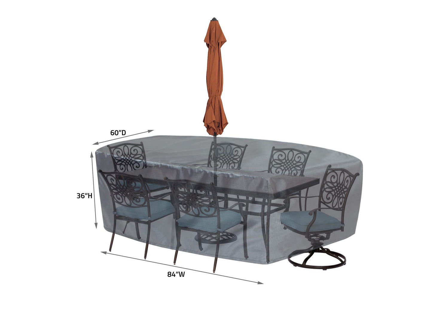 Shield Mercury Cover for 587 Fits Small Oval/RectangleTable & Chairs