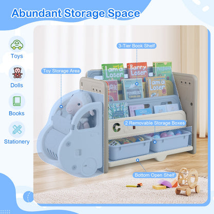 Car Themed Kids Toy Storage and Bookshelf