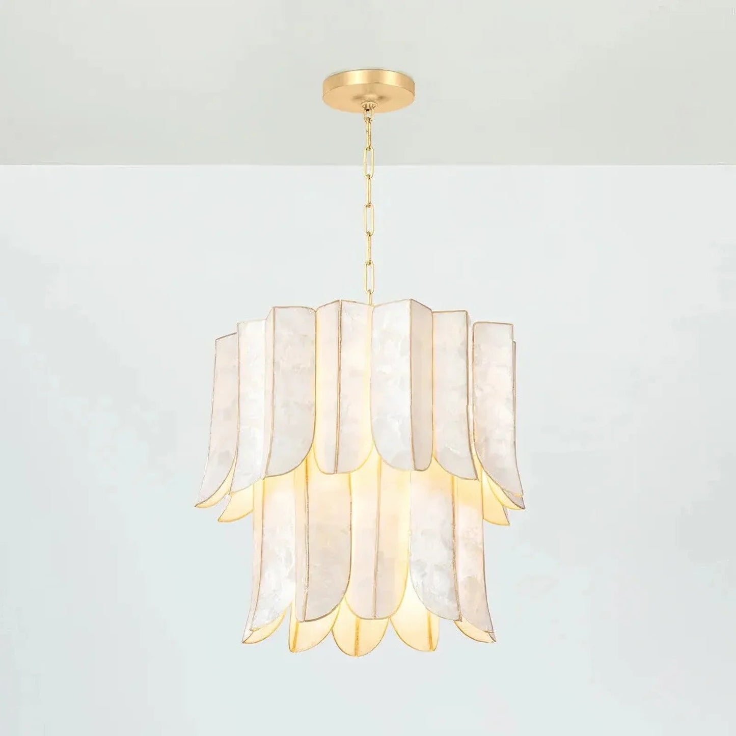 Cartagena Vintage Gold Leaf Chandelier