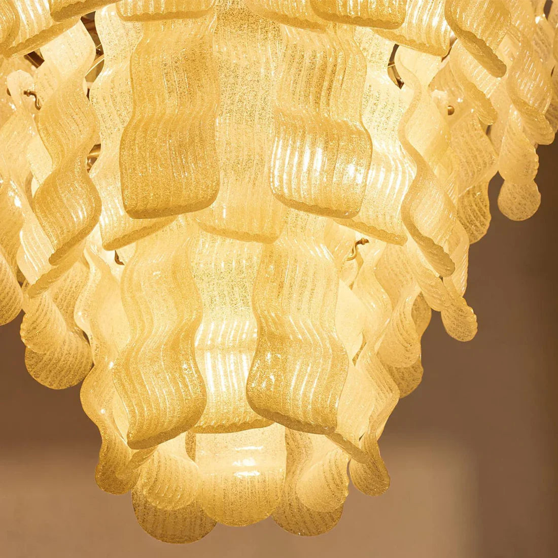Cascade Ribbed Glass Chandelier