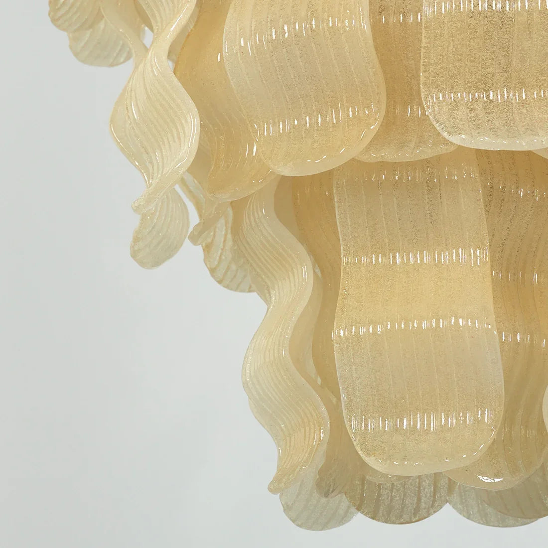 Cascade Ribbed Glass Chandelier