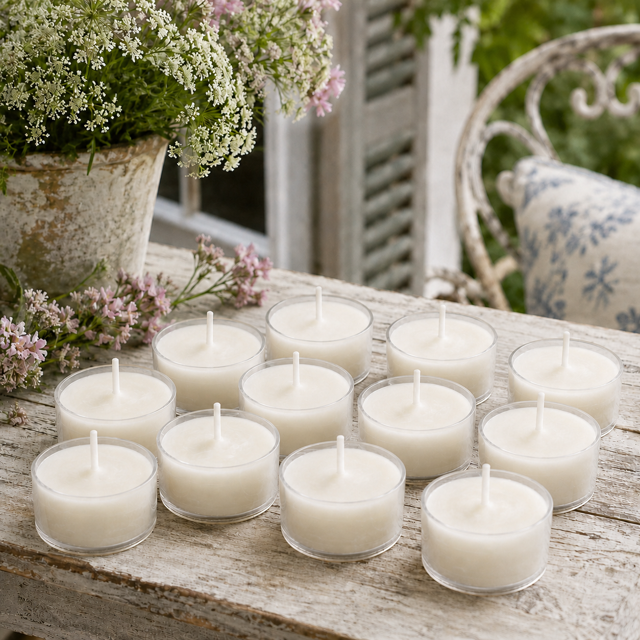 White Tealight Beeswax Candles