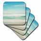 3dRose PS Beach - Gentle Ocean Waves beach theme art - Coasters (cst_164479)