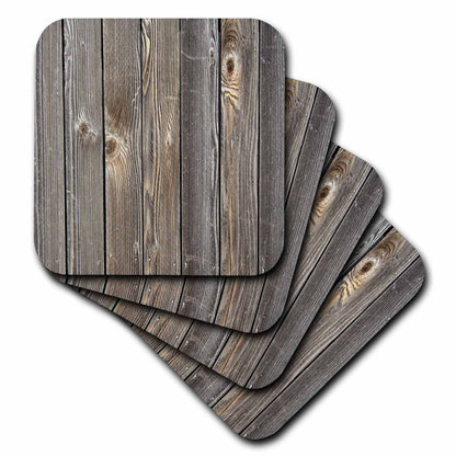 3dRose Florene - Textures III - Print of Old Weathered Wood - Coasters (cst_212647)