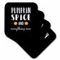 3dRose Stamp City - Typography - Pumpkin Spice and Everything Nice with Two Pumpkins. White on Black. - Coasters (CST_322414)