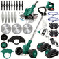 Cordless Electric Lawn Mower 2500W with 2 Batteries & 3 Blades