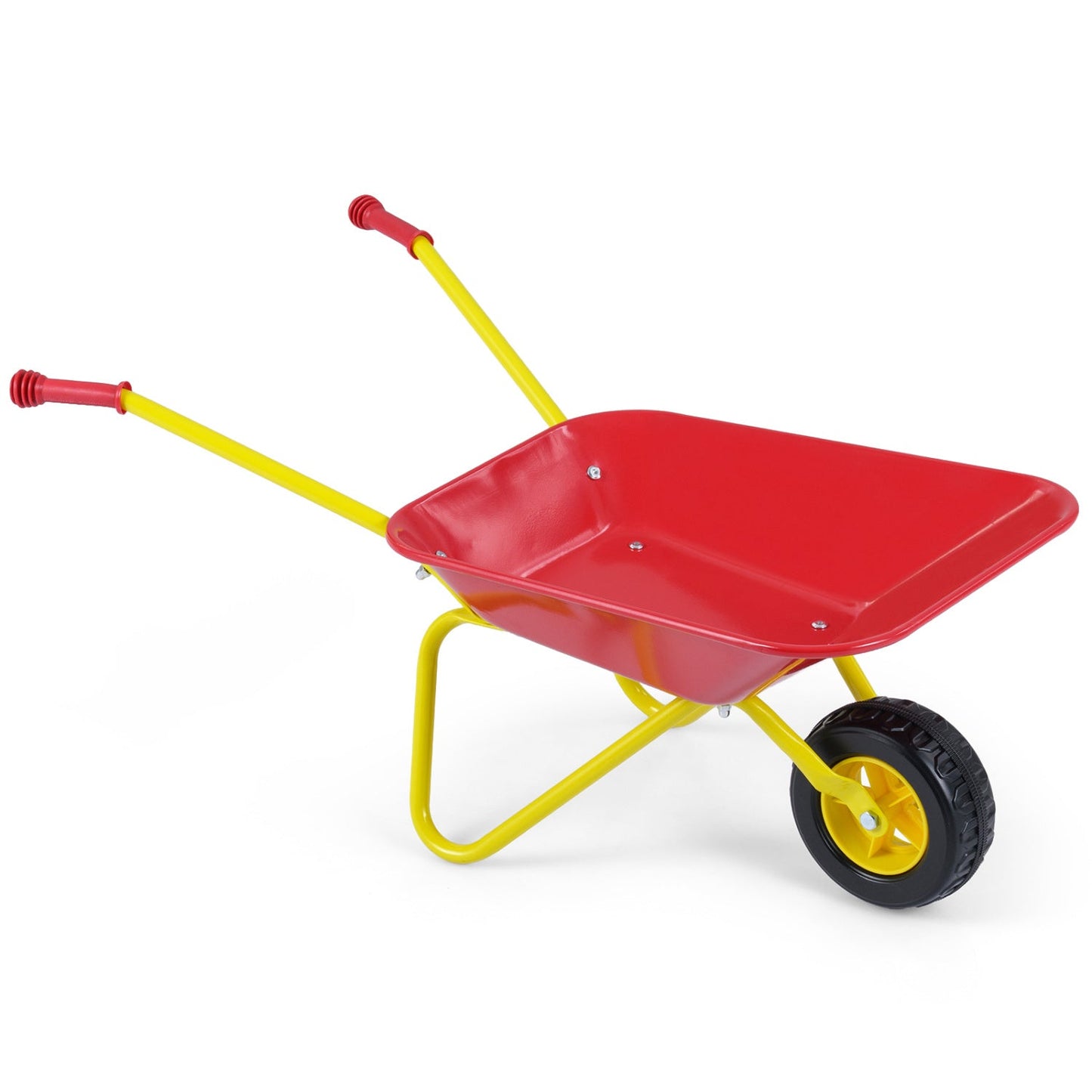 Costzon Kids Wheelbarrow with All-Terrain Wheels-Red