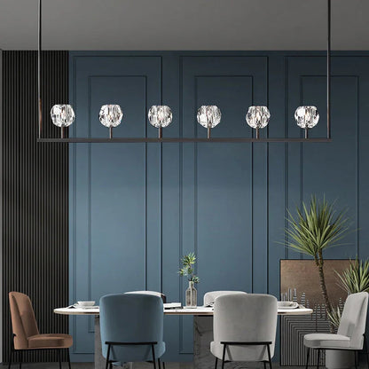 Crystal Ball Linear Chandelier