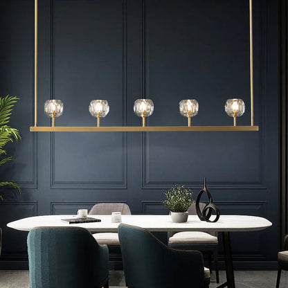 Crystal Ball Linear Chandelier