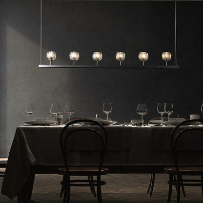 Crystal Ball Linear Chandelier