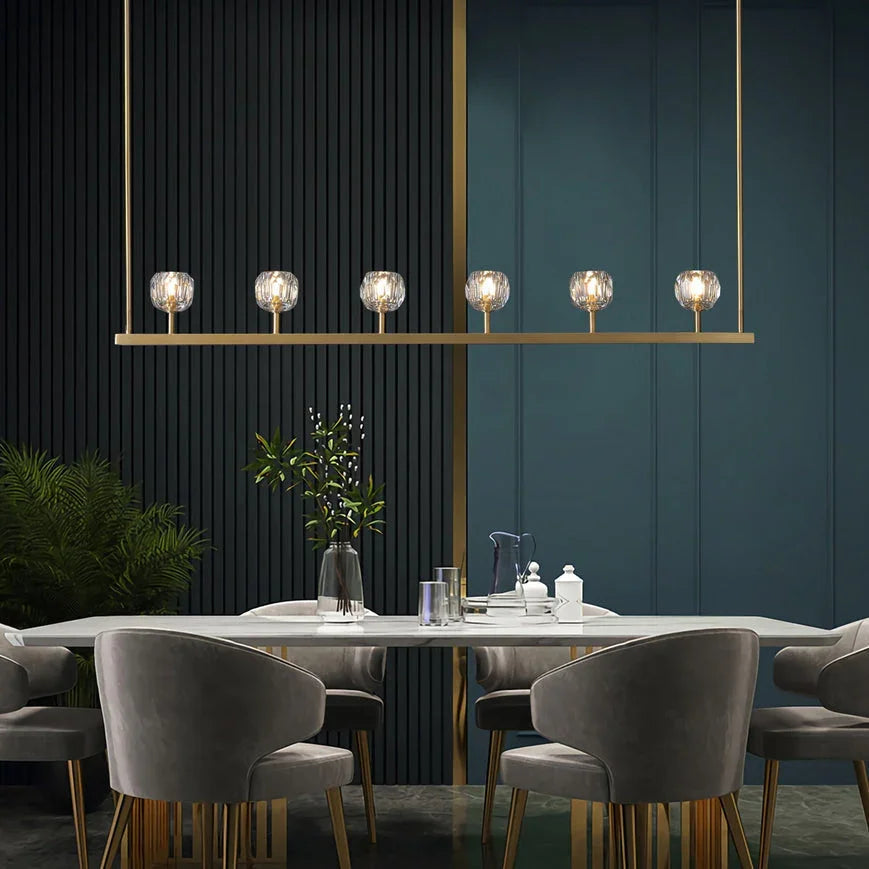 Crystal Ball Linear Chandelier
