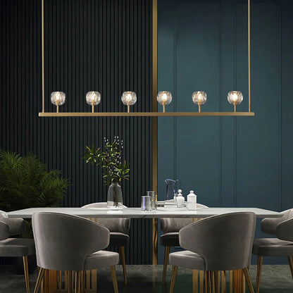 Crystal Ball Linear Chandelier