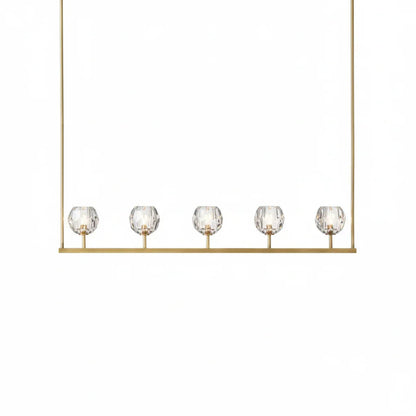 Crystal Ball Linear Chandelier