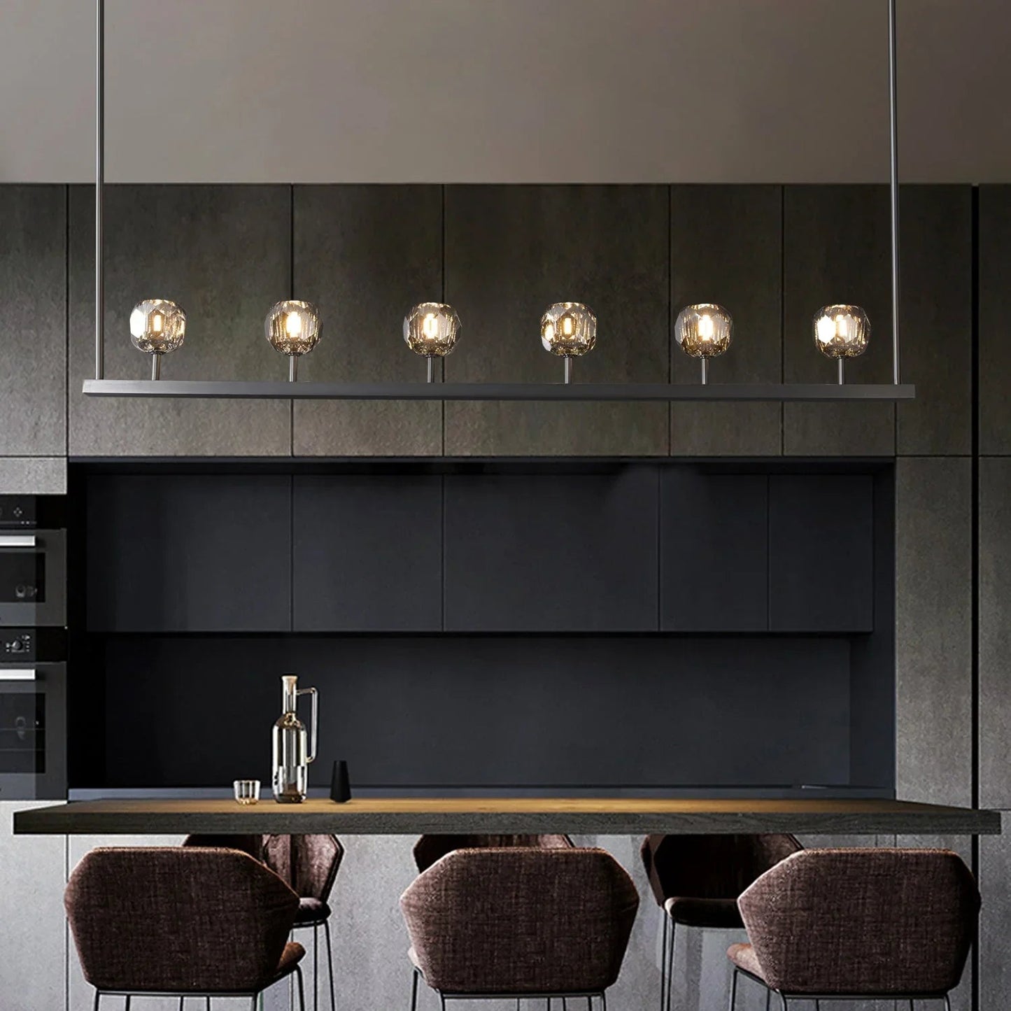 Crystal Ball Linear Chandelier