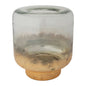 Gold Mercury Glass Hurricane Candle Holder