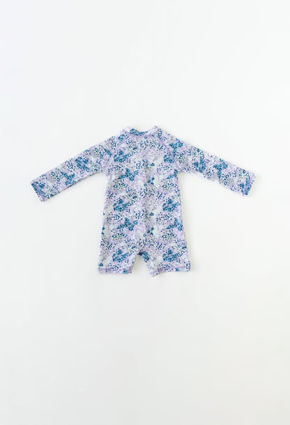 Mini Taylor | Baby Long Sleeve Sunsuit - Lavender Fields