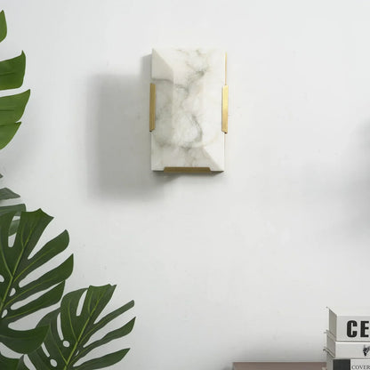 Alabaster Rectangular Wall Lamp