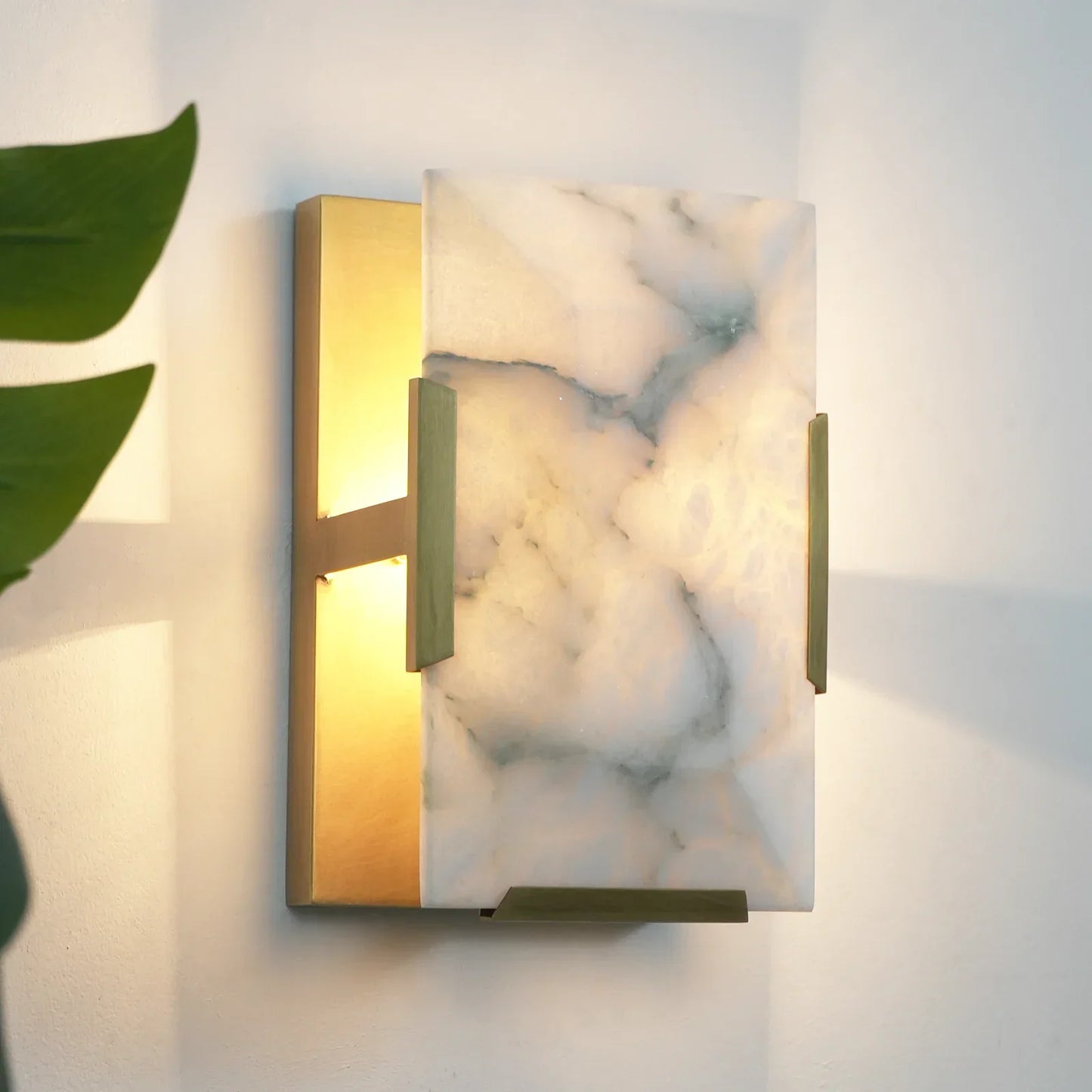 Alabaster Rectangular Wall Lamp