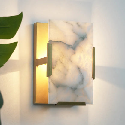 Alabaster Rectangular Wall Lamp