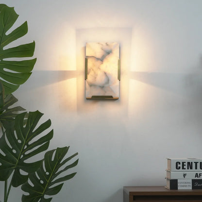Alabaster Rectangular Wall Lamp