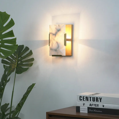 Alabaster Rectangular Wall Lamp